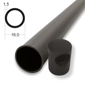 Balustrada na Schody Wewnętrzne z Rurkami w Poziomie - Kompletna Balustrada Barierka Dębowa na Wymiar do Samodzielnego Montażu